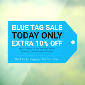 Blue Tag Clearance Sale Window Cloning Fensteraufkleber (Blatt 3)