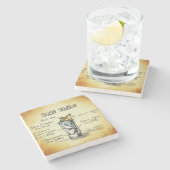 Blue Tahoe Drink Rezept Steinuntersetzer (Seitenansicht)