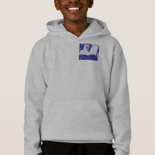 Blue "Take to Road" Grafische Hoodie