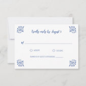 BLUE TALAVERA MEXICAN RSVP CARD (Vorderseite)