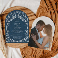 Blue Talavera Mexican Spanish Arch Wedding