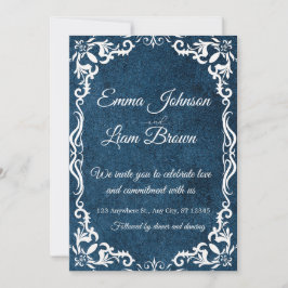 Blue Talavera Mexican Spanish Wedding Invitation Einladung