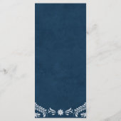 Blue Talavera Mexican Wedding Menu Card Menükarte (Rückseite)