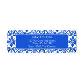 Blue Talavera Spanische Fliesen Hochzeitsadresse (Vorne)