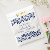 Blue Talavera Tile Fiesta Baby Shower Dessert Geschenktütchen (Versiegelt)