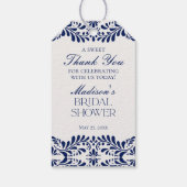 Blue Talavera Tile Fiesta Brautparty Bevorzugung Geschenkanhänger (Rückseite)