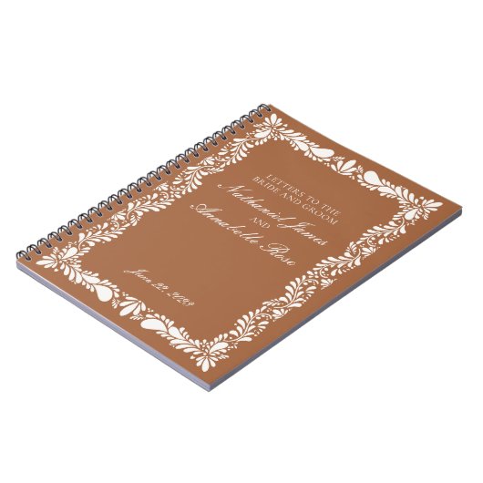 Blue Talavera Tile Hochzeitsbriefe & Groom Notizblock (Linke Seite)