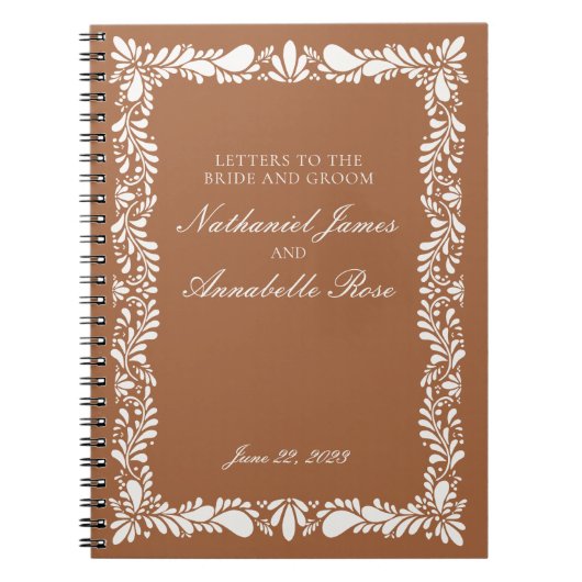 Blue Talavera Tile Hochzeitsbriefe & Groom Notizblock (Vorderseite)