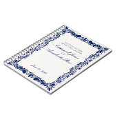 Blue Talavera Tile Hochzeitsbriefe & Groom Notizblock (Linke Seite)