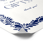 Blue Talavera Tile Spanische Karten und Geschenke  Poster (Ecke)