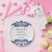 Blue Talavera Tile Spanish Fiesta Brautparty Pappteller (Party)