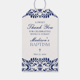 Blue Talavera Tile Spanish Fiesta Taufe Favoriten Geschenkanhänger