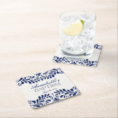 Blue Talavera Tile Spanish Fiesta Taufe Rechteckiger Pappuntersetzer (Vor Ort)