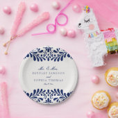 Blue Talavera Tile Spanish Fiesta Wedding Pappteller (Party)