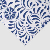 Blue Talavera Tile Spanish Style Fiesta Seidenpapier (Detail)