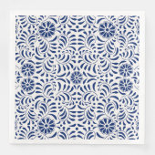 Blue Talavera Tile Spanish Style Fiesta Serviette (Vorderseite)