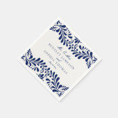 Blue Talavera Tile Spanish Style Fiesta Wedding Serviette (Ecke)