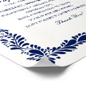 Blue Talavera Tile Time Kapsel Baby Geburtstagsspi Poster (Ecke)