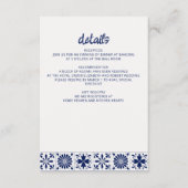 Blue Talavera Tiles Wedding Begleitkarte (Vorderseite)