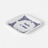 Blue Talavera Tiles Wedding Pappteller (Gewinkelt)