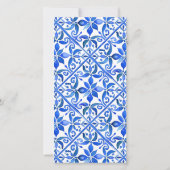 Blue Talavera Vintage mexikanische Hochzeitsfeier (Rückseite)