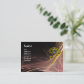 BLUE TALISMAN ANTIQUE PINK BROWN WEISSE LICHTWELLE VISITENKARTE (Stehend Vorderseite)