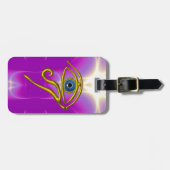BLUE TALISMAN, GOLD HORUS AUGE Pink Fuchsia Violet Gepäckanhänger (Vorderseite horizontal)