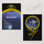 BLUE TALISMAN GOLD HORUS AUGE TOPAZ GEM MONOGRAMM VISITENKARTE (Vorne/Hinten)