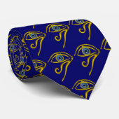 BLUE TALISMAN / GOLD HORUS EYE-Muster Krawatte (Gerollt)