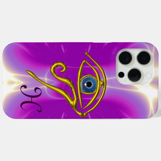 BLUE TALISMAN HORUS AUGE MONOGRAM Pink Fuchsia Case-Mate iPhone Hülle (Rückseite (Horizontal))