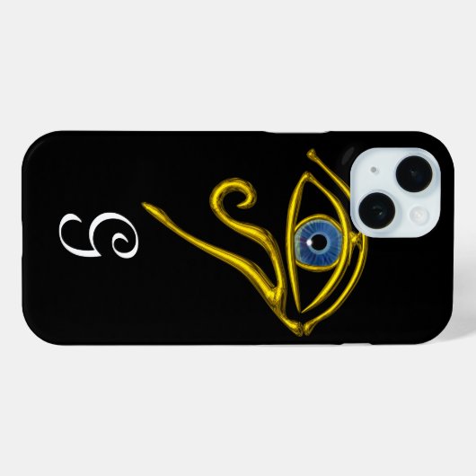 BLUE TALISMAN / HORUS AUGE MONOGRAMM Black Case-Mate iPhone Hülle (Rückseite (Horizontal))