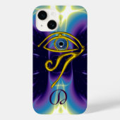 BLUE TALISMAN MONOGRAM Violett Lila weiß Case-Mate iPhone Hülle (Rückseite)
