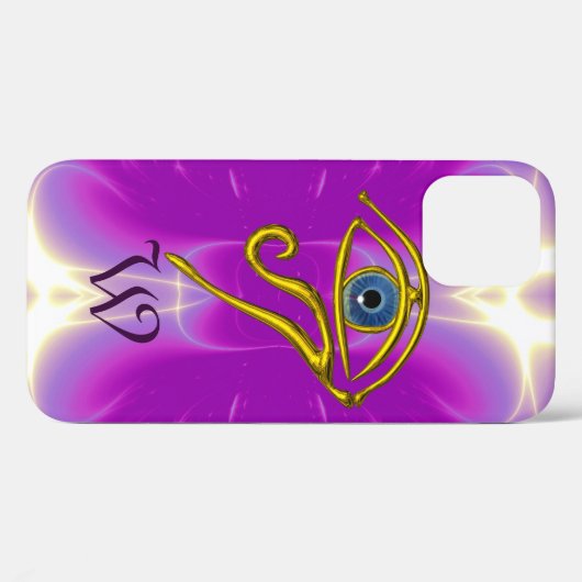 BLUE TALISMAN MONOGRAMM Pink Fuchsia Lila Case-Mate iPhone Hülle (Rückseite (Horizontal))