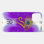 BLUE TALISMAN MONOGRAMM Pink Fuchsia Lila Case-Mate iPhone Hülle (Rückseite (Horizontal))