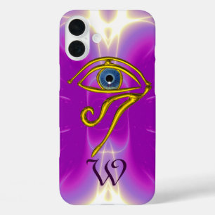 BLUE TALISMAN MONOGRAMM Pink Fuchsia Lila iPhone 16 Plus Hülle