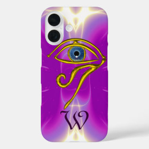 BLUE TALISMAN MONOGRAMM Pink Fuchsia Lila iPhone 16 Hülle