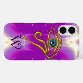 BLUE TALISMAN MONOGRAMM Pink Fuchsia Lila Case-Mate iPhone Hülle (Rückseite (Horizontal))