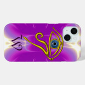BLUE TALISMAN MONOGRAMM Pink Fuchsia Lila Case-Mate iPhone Hülle (Rückseite (Horizontal))