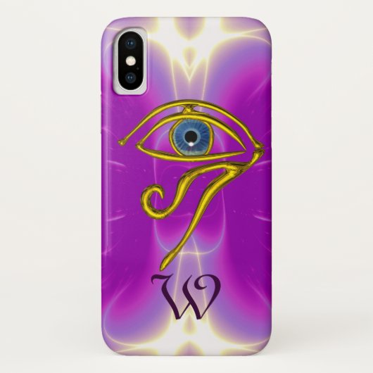 BLUE TALISMAN MONOGRAMM Pink Fuchsia Lila Case-Mate iPhone Hülle (Rückseite)