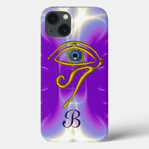 BLUE TALISMAN MONOGRAMM Pink Fuchsia Lila iPhone 13 Hülle