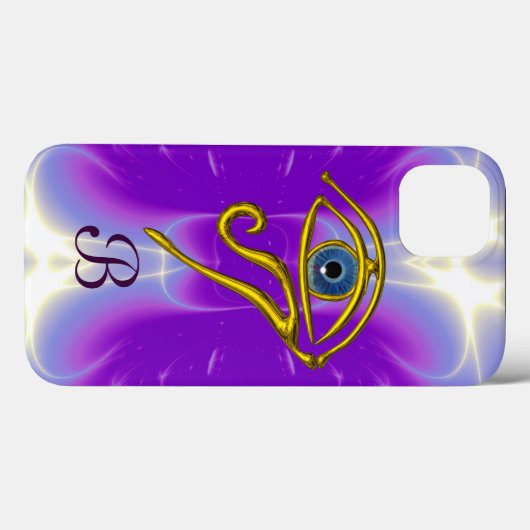 BLUE TALISMAN MONOGRAMM Pink Fuchsia Lila Case-Mate iPhone Hülle (Rückseite (Horizontal))