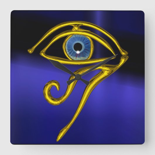 BLUE TALISMAN QUADRATISCHE WANDUHR (Vorderseite)