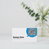 Blue Talk Bubble Bioengineering Business Card Visitenkarte (Stehend Vorderseite)