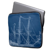Blue Tall Sailing Blueprint Sleeve (Vorderseite Links)