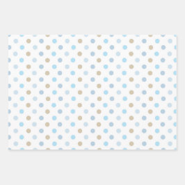 BLUE & TAN BABY BOY PATTERS GESCHENKPAPIER SET