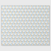 BLUE TAN BROWN PATTERN GESCHENKPAPIER (Flach)