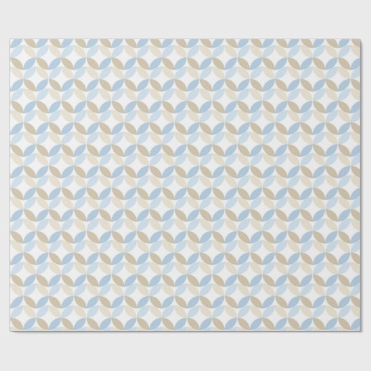 BLUE TAN BROWN PATTERN GESCHENKPAPIER (Flach)