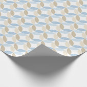 BLUE TAN BROWN PATTERN GESCHENKPAPIER (Ecke)