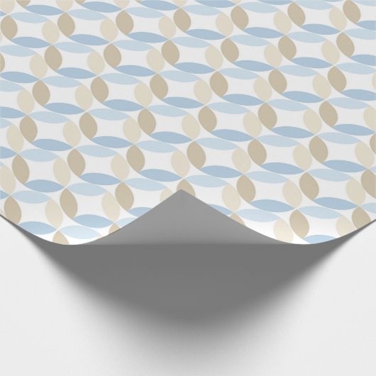 BLUE TAN BROWN PATTERN GESCHENKPAPIER (Ecke)