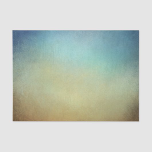 Blue & Tan Fade Artistic Seidenpapier (Vorderseite)